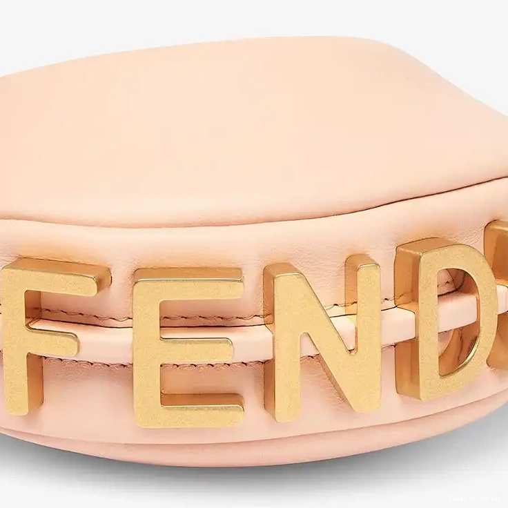 Cheap HOT In Leather Fendigraphy Bag Nano Hobo Calf Pink Fendi 0417